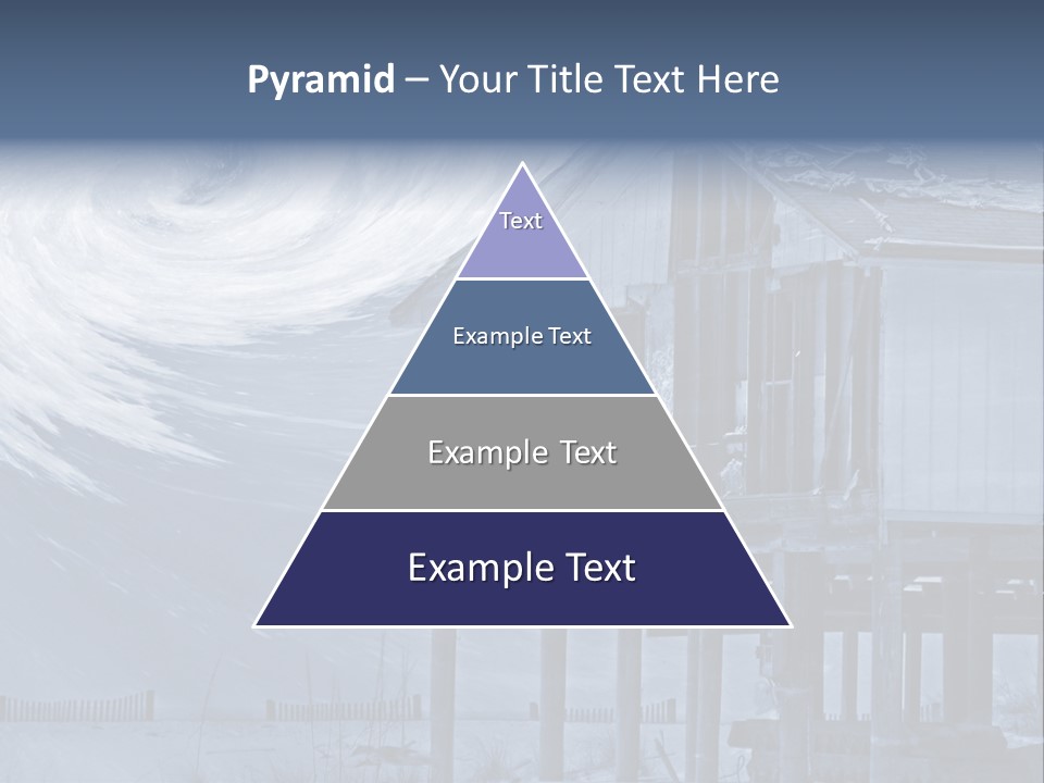 Hurricane Damaged Coastal Home With Storm Overlay PowerPoint Template