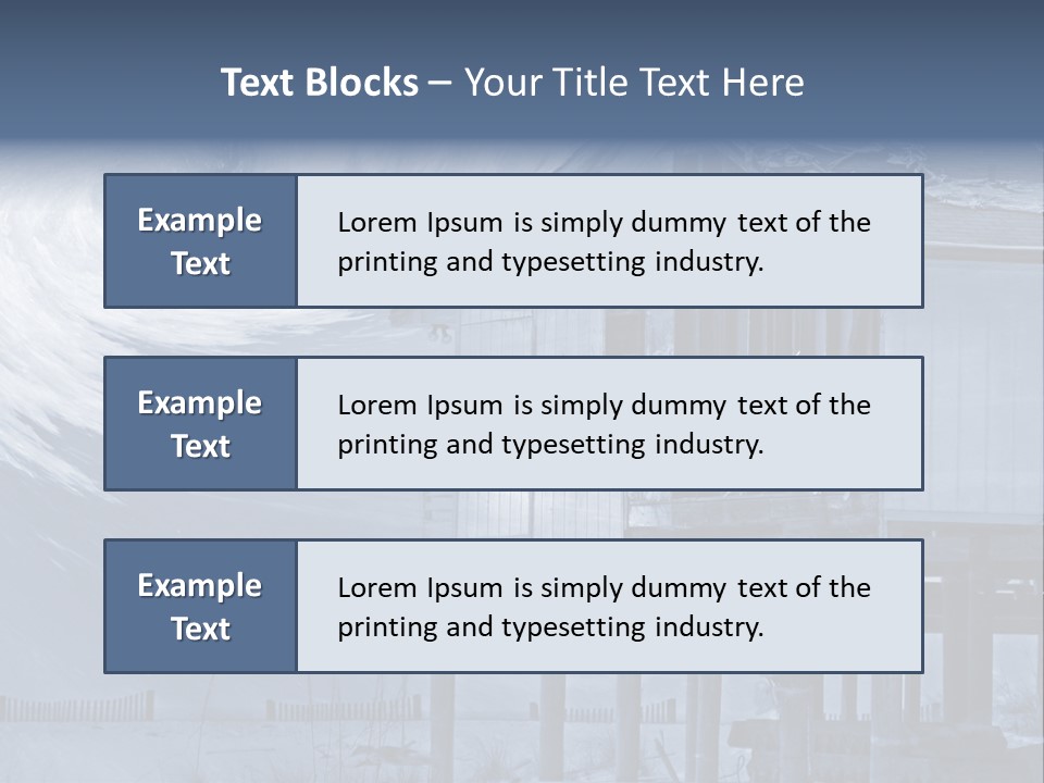 Hurricane Damaged Coastal Home With Storm Overlay PowerPoint Template