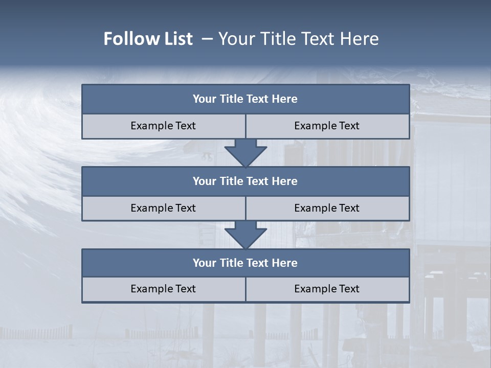 Hurricane Damaged Coastal Home With Storm Overlay PowerPoint Template