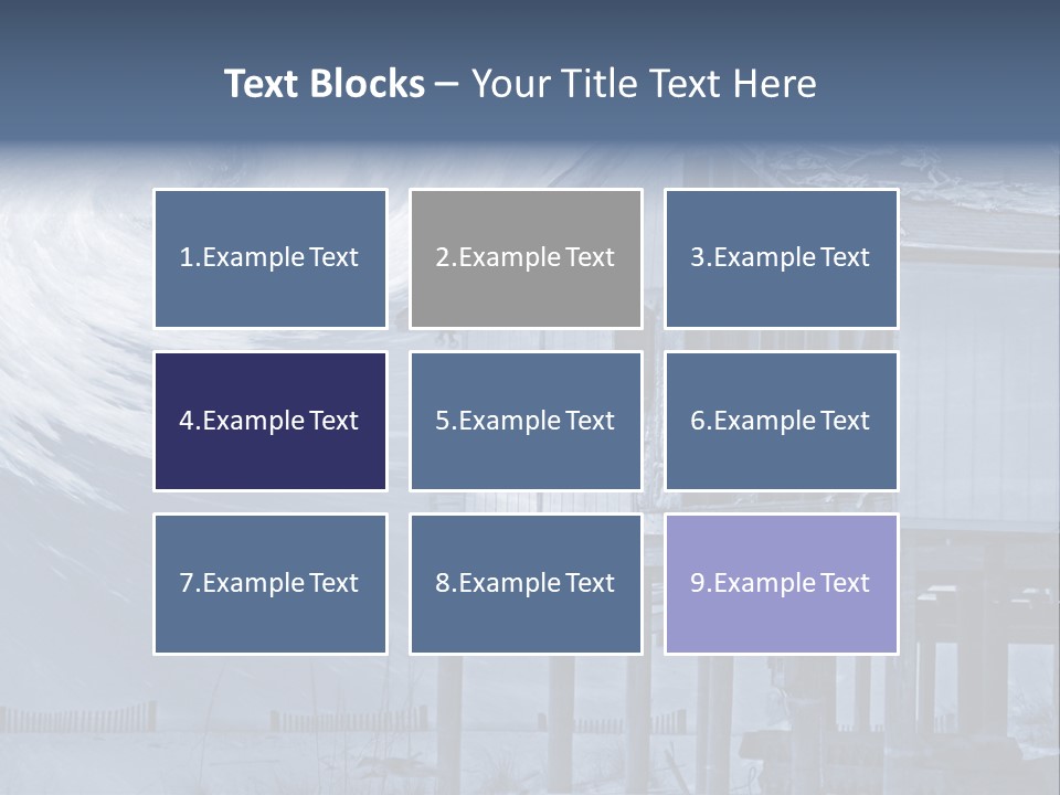 Hurricane Damaged Coastal Home With Storm Overlay PowerPoint Template