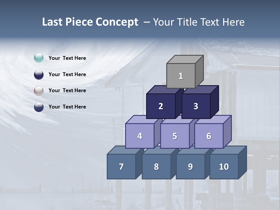 Hurricane Damaged Coastal Home With Storm Overlay PowerPoint Template