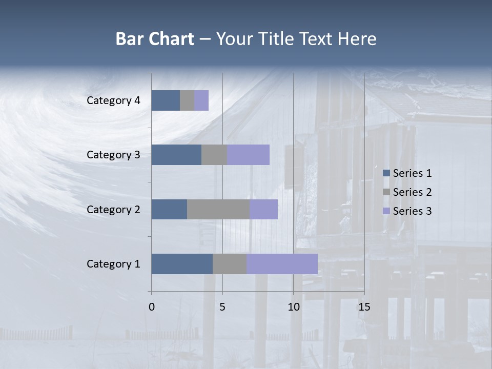 Hurricane Damaged Coastal Home With Storm Overlay PowerPoint Template