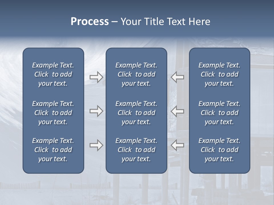Hurricane Damaged Coastal Home With Storm Overlay PowerPoint Template