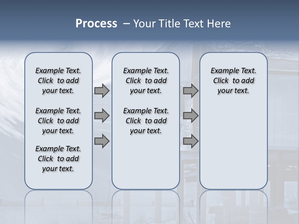 Hurricane Damaged Coastal Home With Storm Overlay PowerPoint Template