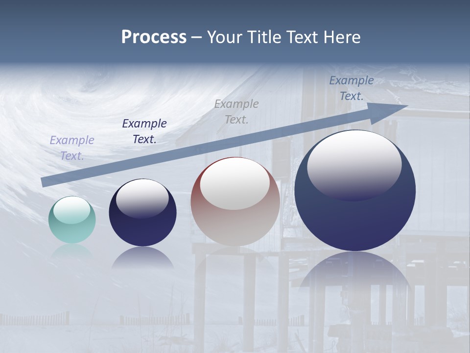 Hurricane Damaged Coastal Home With Storm Overlay PowerPoint Template
