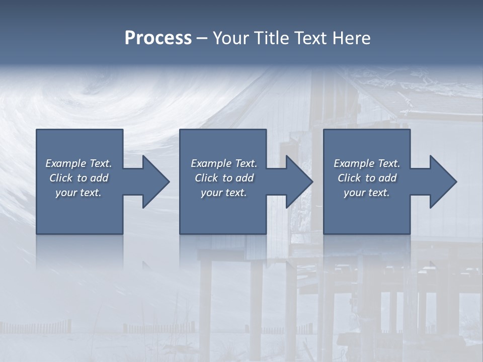 Hurricane Damaged Coastal Home With Storm Overlay PowerPoint Template
