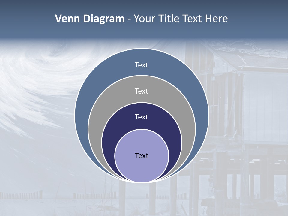 Hurricane Damaged Coastal Home With Storm Overlay PowerPoint Template