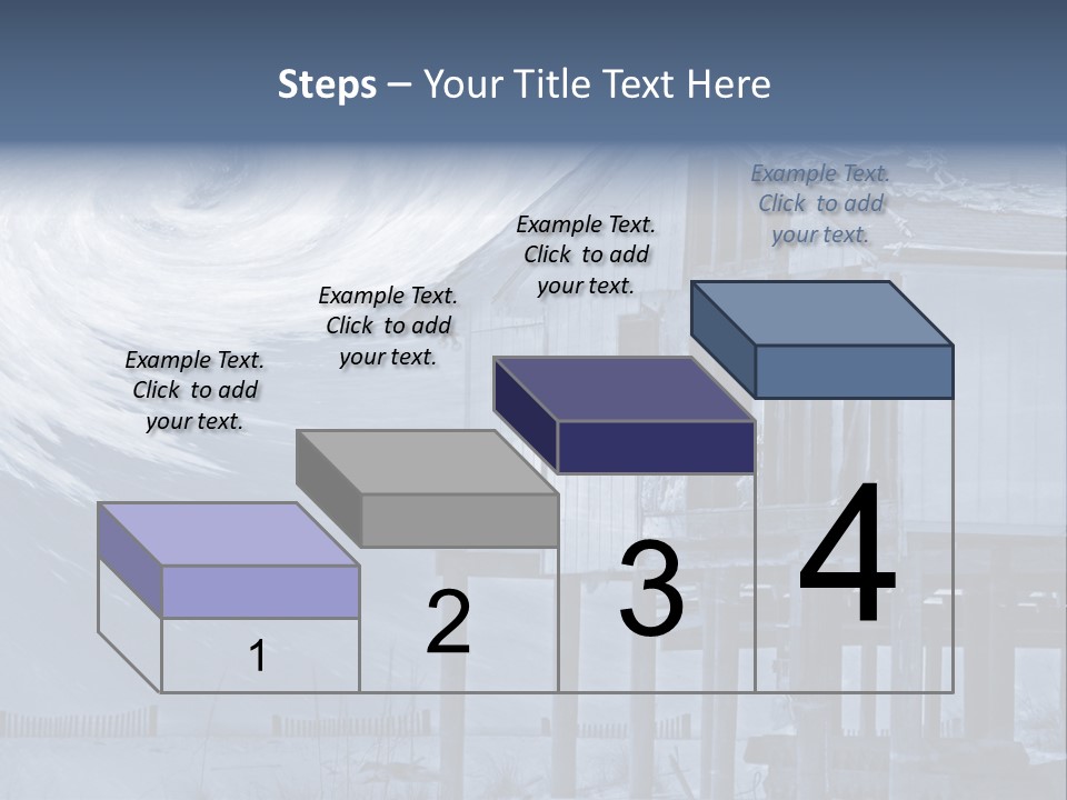 Hurricane Damaged Coastal Home With Storm Overlay PowerPoint Template