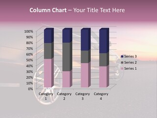 Rear-Side View Of A Luxury Car On Sunset PowerPoint Template