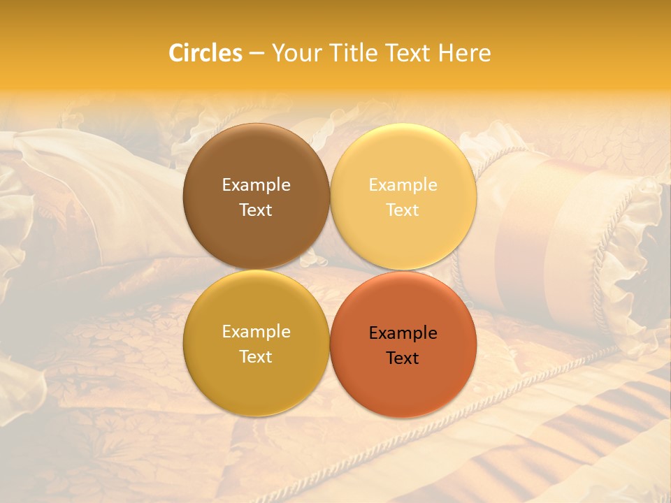 Beautiful Orange Pillows On The Beds Of Modern PowerPoint Template