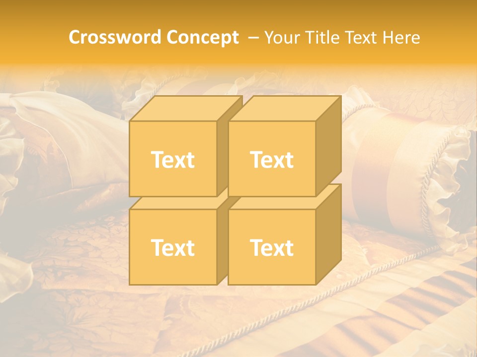 Beautiful Orange Pillows On The Beds Of Modern PowerPoint Template