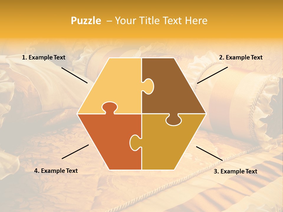 Beautiful Orange Pillows On The Beds Of Modern PowerPoint Template