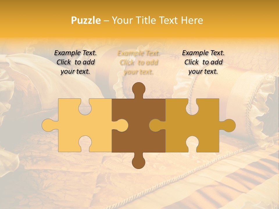 Beautiful Orange Pillows On The Beds Of Modern PowerPoint Template