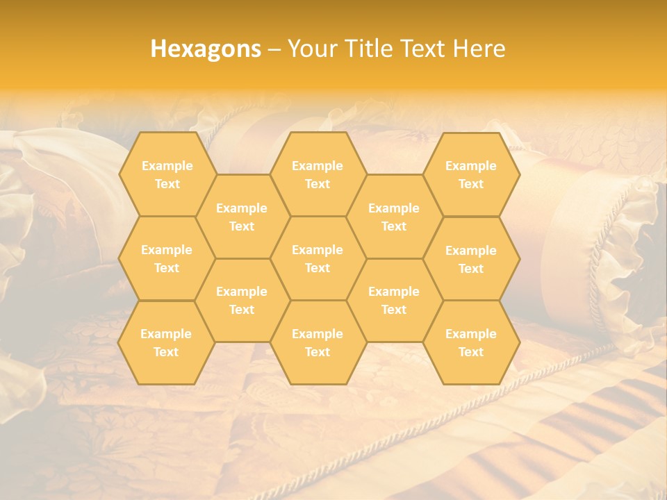 Beautiful Orange Pillows On The Beds Of Modern PowerPoint Template