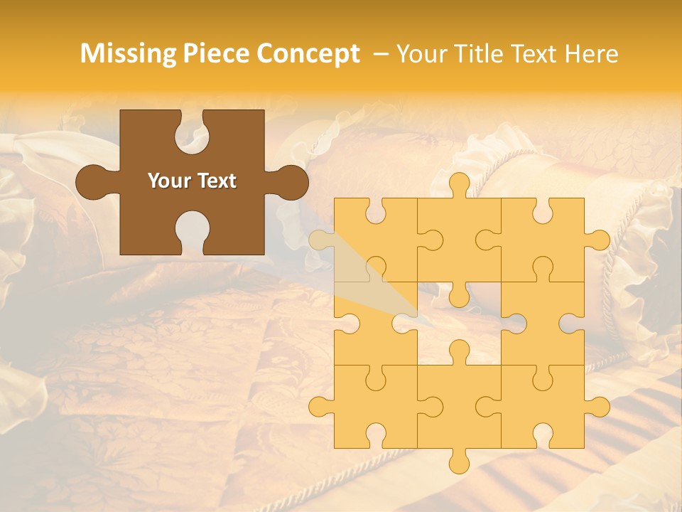 Beautiful Orange Pillows On The Beds Of Modern PowerPoint Template