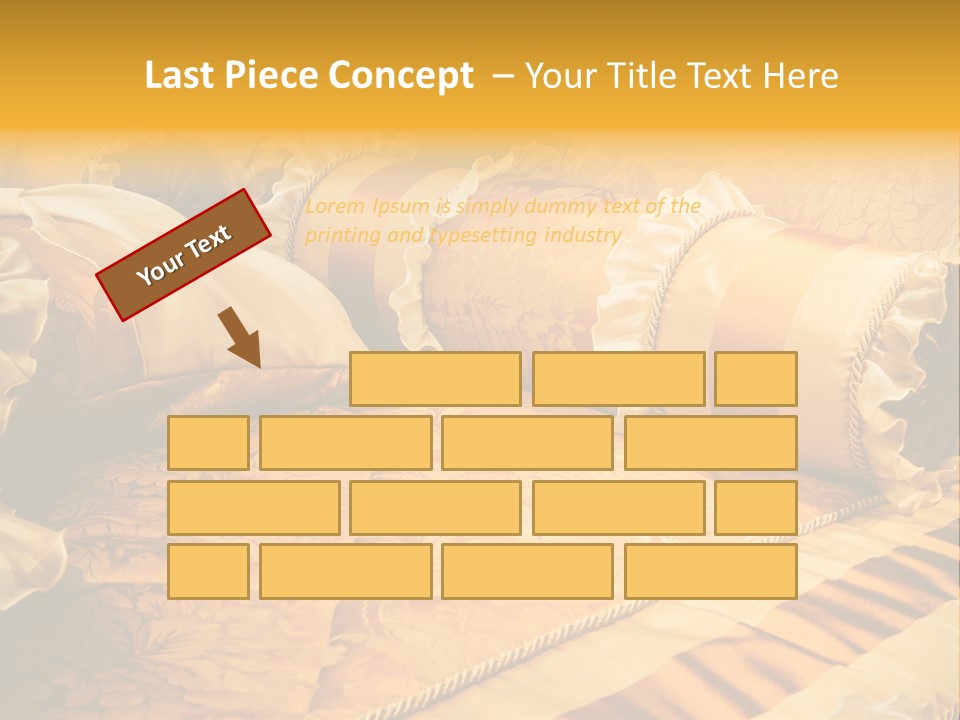 Beautiful Orange Pillows On The Beds Of Modern PowerPoint Template