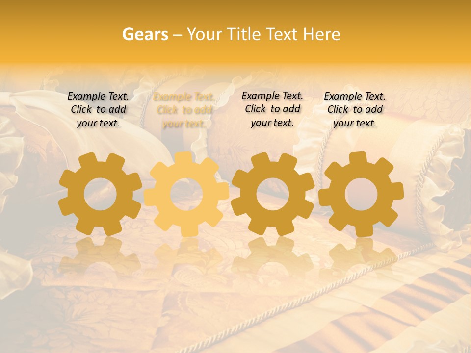 Beautiful Orange Pillows On The Beds Of Modern PowerPoint Template