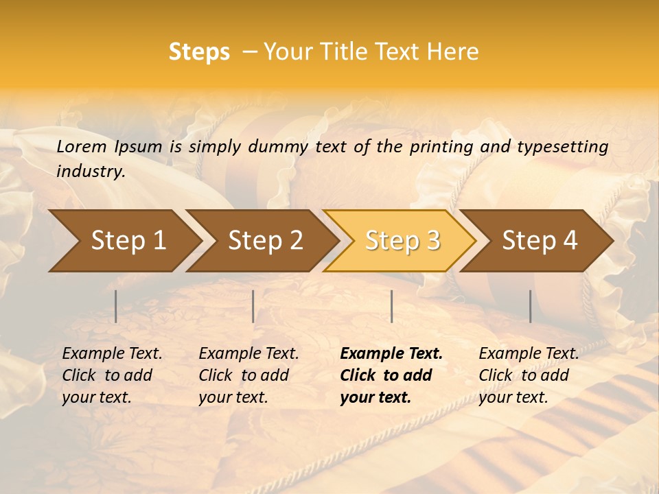 Beautiful Orange Pillows On The Beds Of Modern PowerPoint Template