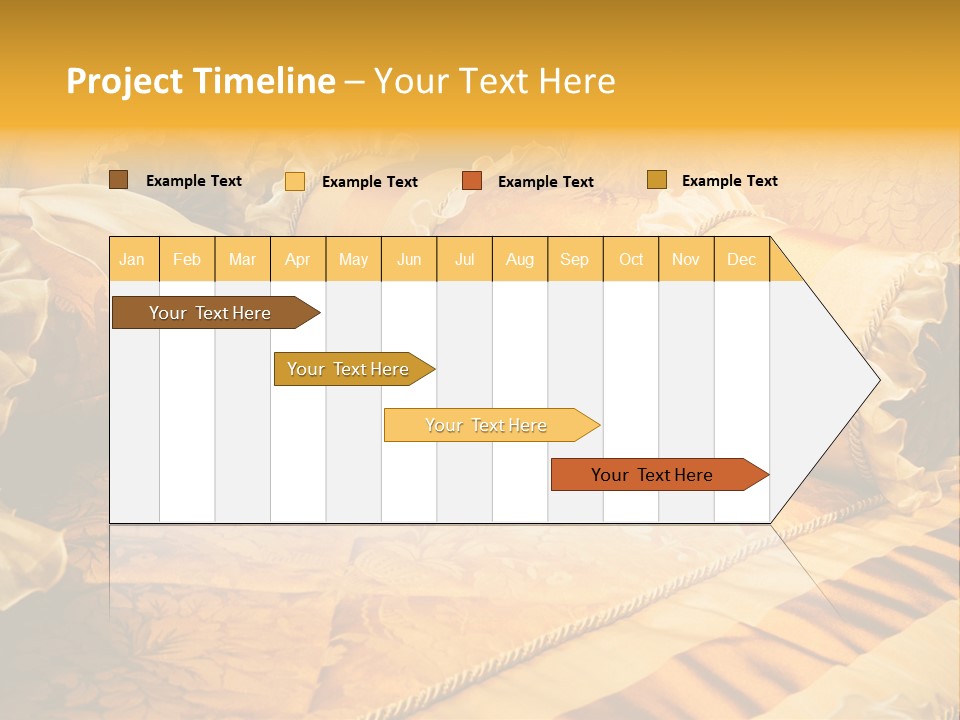 Beautiful Orange Pillows On The Beds Of Modern PowerPoint Template