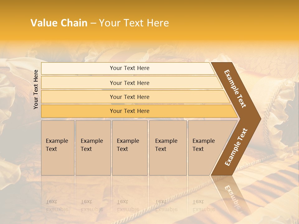 Beautiful Orange Pillows On The Beds Of Modern PowerPoint Template