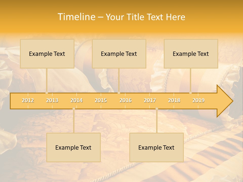 Beautiful Orange Pillows On The Beds Of Modern PowerPoint Template