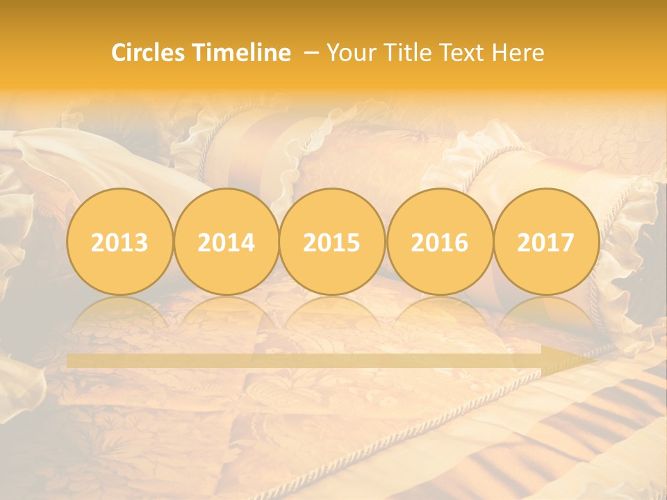 Beautiful Orange Pillows On The Beds Of Modern PowerPoint Template