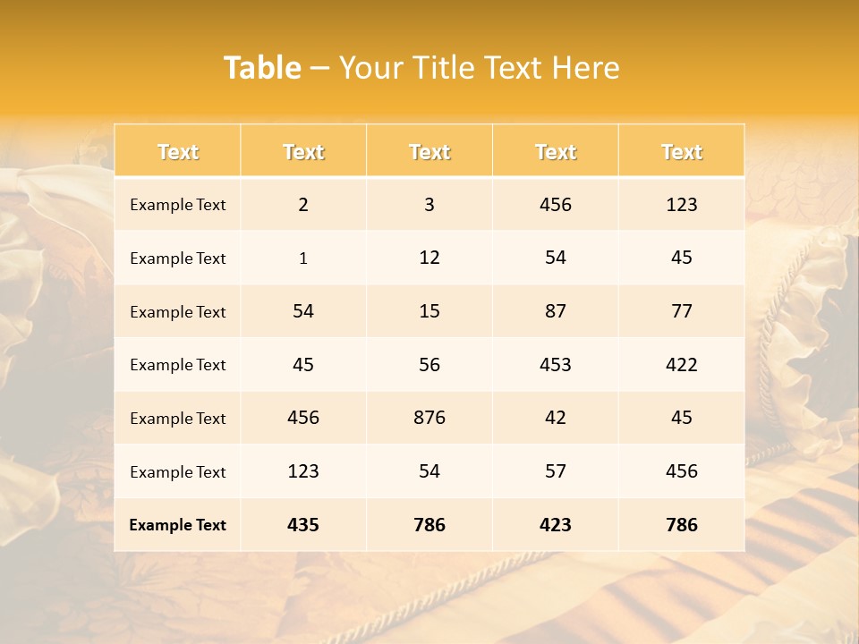 Beautiful Orange Pillows On The Beds Of Modern PowerPoint Template