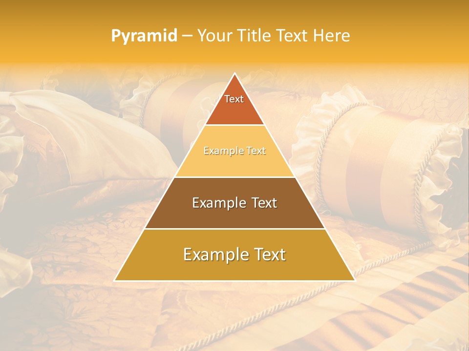 Beautiful Orange Pillows On The Beds Of Modern PowerPoint Template