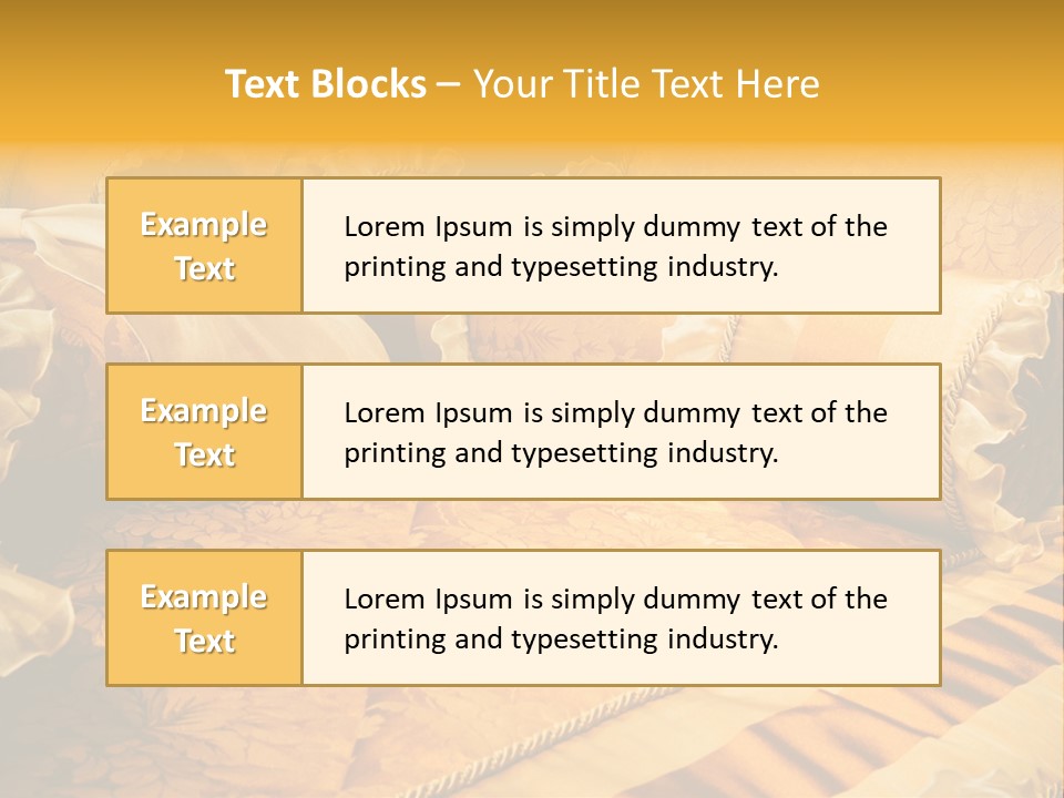Beautiful Orange Pillows On The Beds Of Modern PowerPoint Template