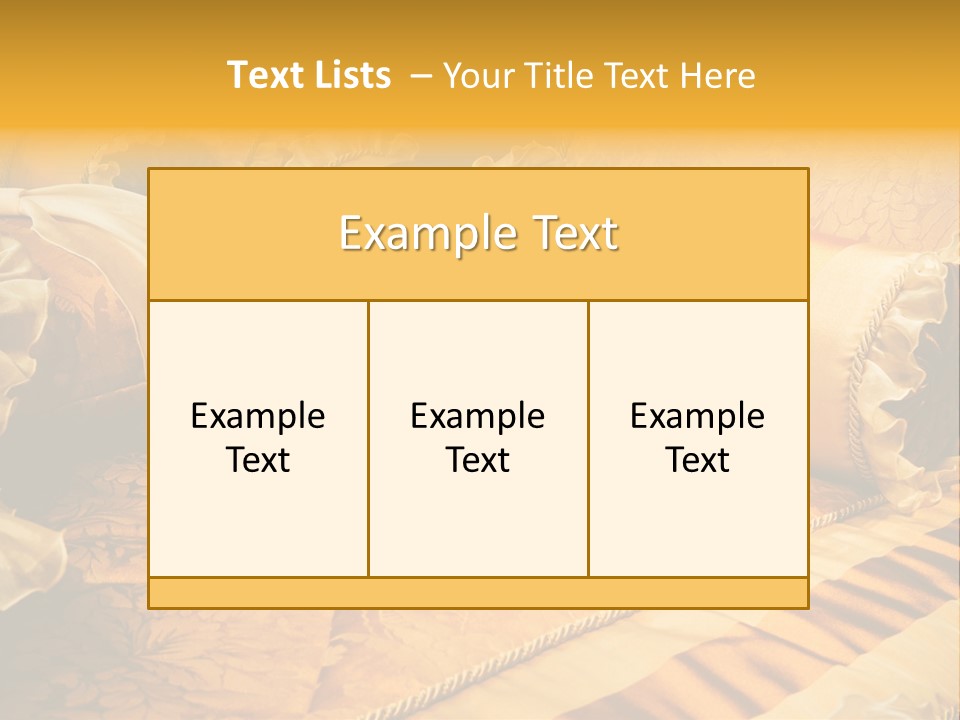 Beautiful Orange Pillows On The Beds Of Modern PowerPoint Template
