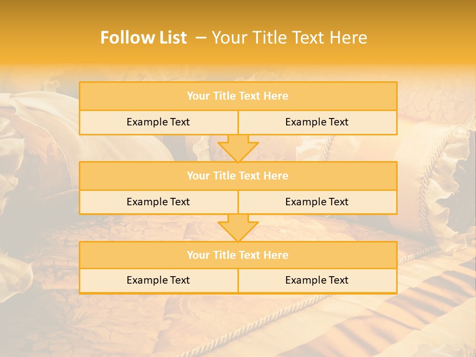 Beautiful Orange Pillows On The Beds Of Modern PowerPoint Template