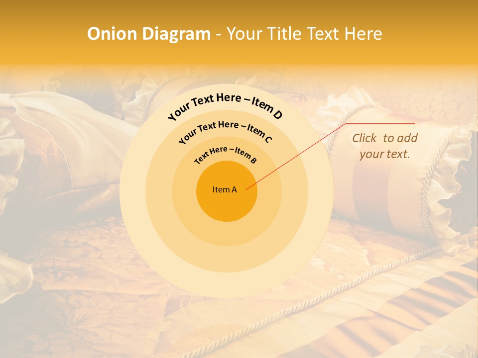 Beautiful Orange Pillows On The Beds Of Modern PowerPoint Template