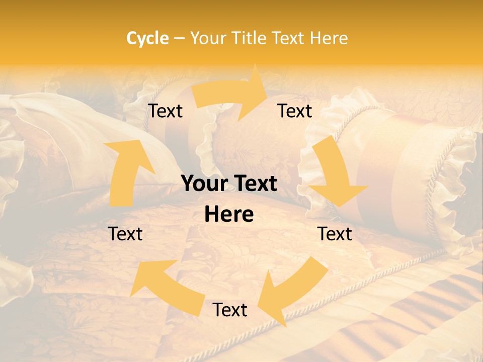 Beautiful Orange Pillows On The Beds Of Modern PowerPoint Template