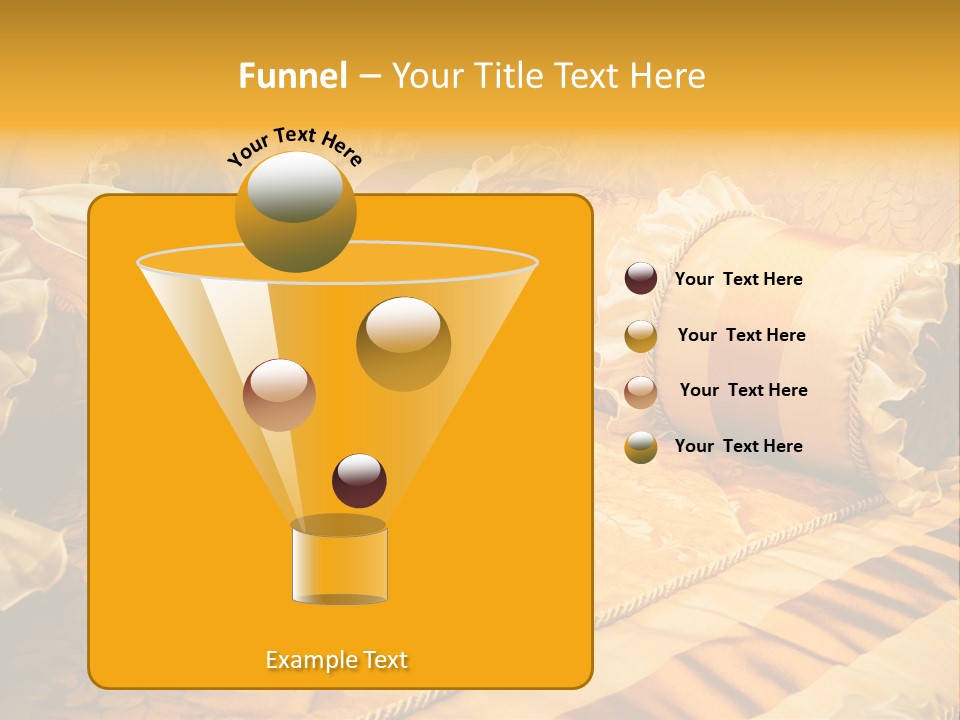 Beautiful Orange Pillows On The Beds Of Modern PowerPoint Template