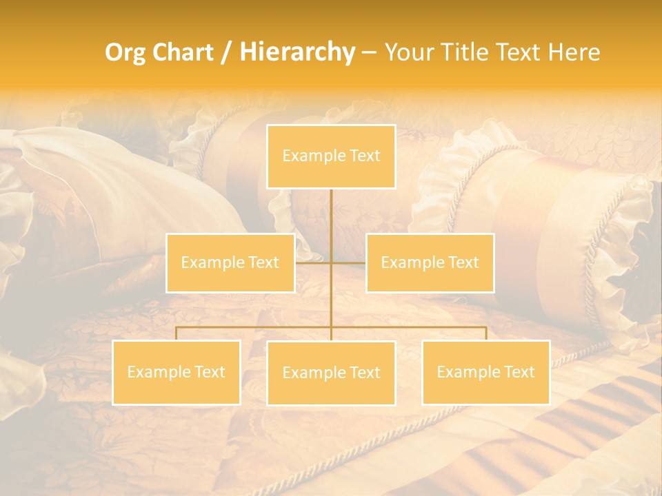 Beautiful Orange Pillows On The Beds Of Modern PowerPoint Template