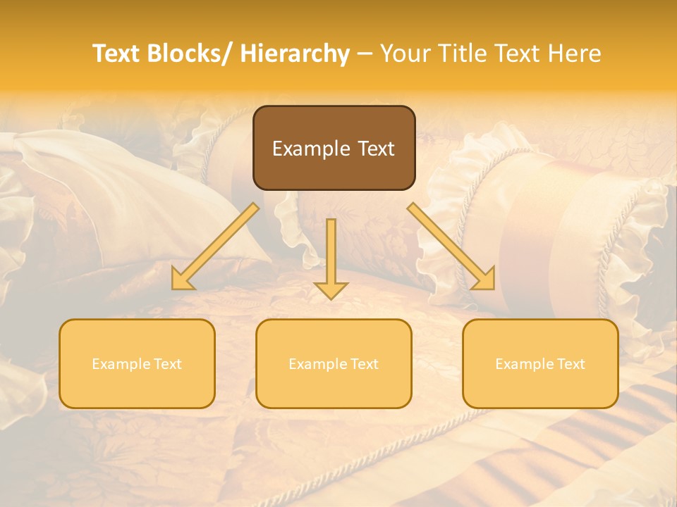 Beautiful Orange Pillows On The Beds Of Modern PowerPoint Template