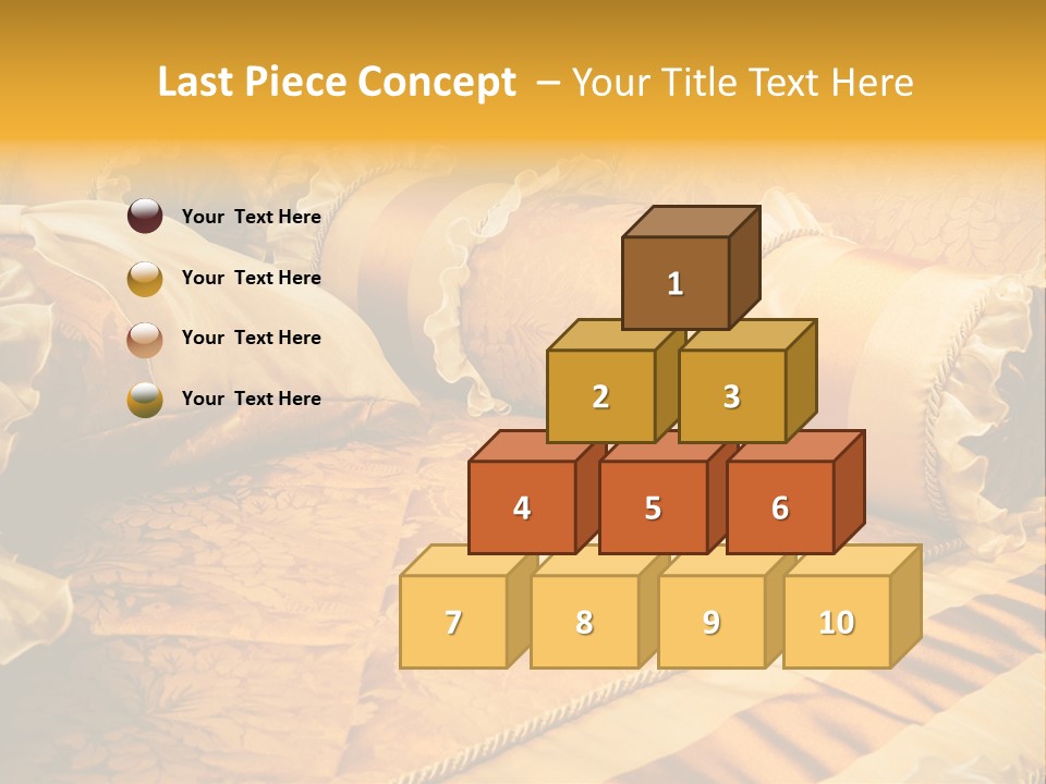 Beautiful Orange Pillows On The Beds Of Modern PowerPoint Template