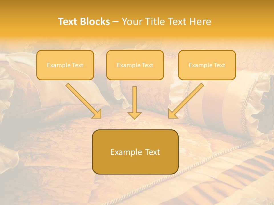 Beautiful Orange Pillows On The Beds Of Modern PowerPoint Template