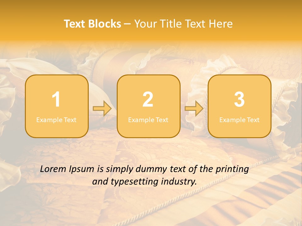 Beautiful Orange Pillows On The Beds Of Modern PowerPoint Template