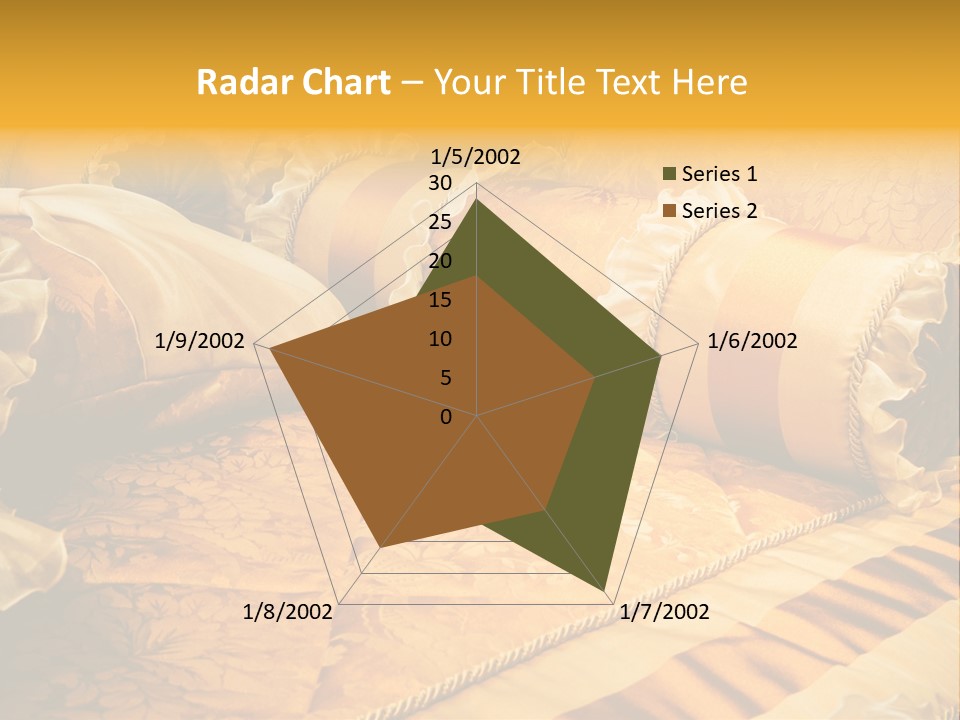 Beautiful Orange Pillows On The Beds Of Modern PowerPoint Template
