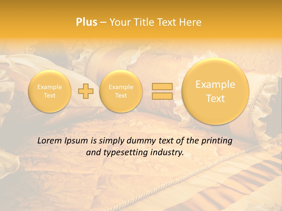 Beautiful Orange Pillows On The Beds Of Modern PowerPoint Template