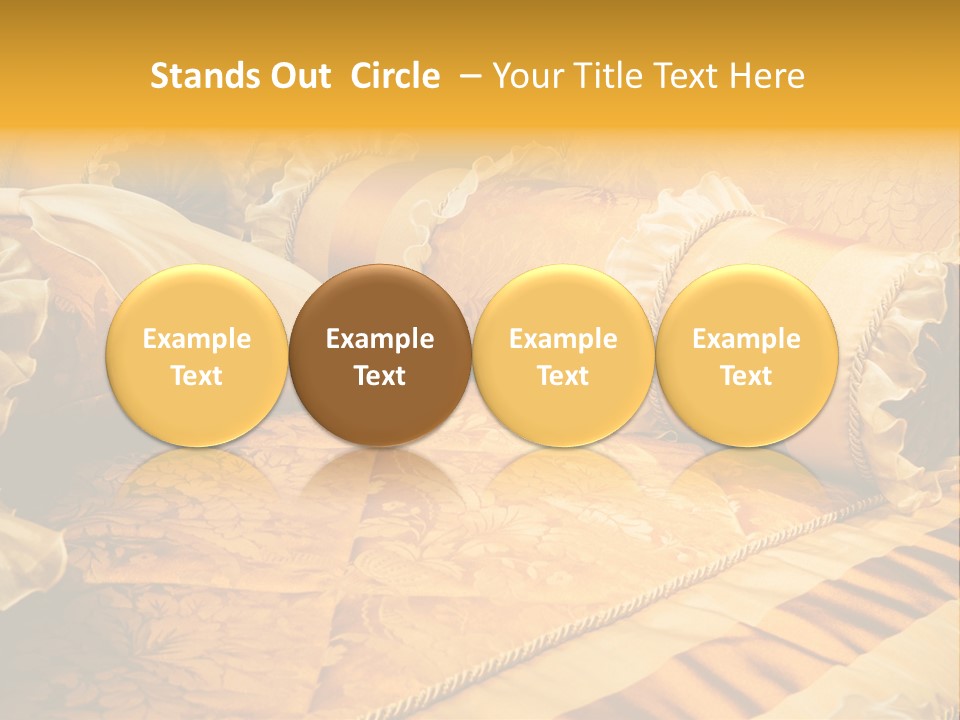 Beautiful Orange Pillows On The Beds Of Modern PowerPoint Template