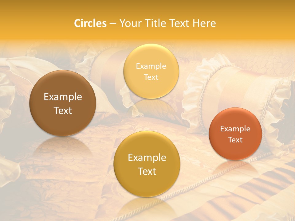 Beautiful Orange Pillows On The Beds Of Modern PowerPoint Template