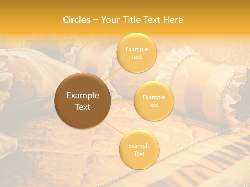 Beautiful Orange Pillows On The Beds Of Modern PowerPoint Template