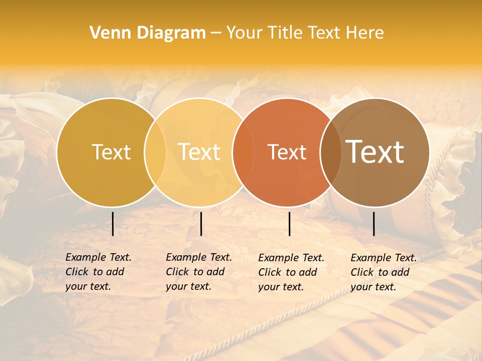 Beautiful Orange Pillows On The Beds Of Modern PowerPoint Template