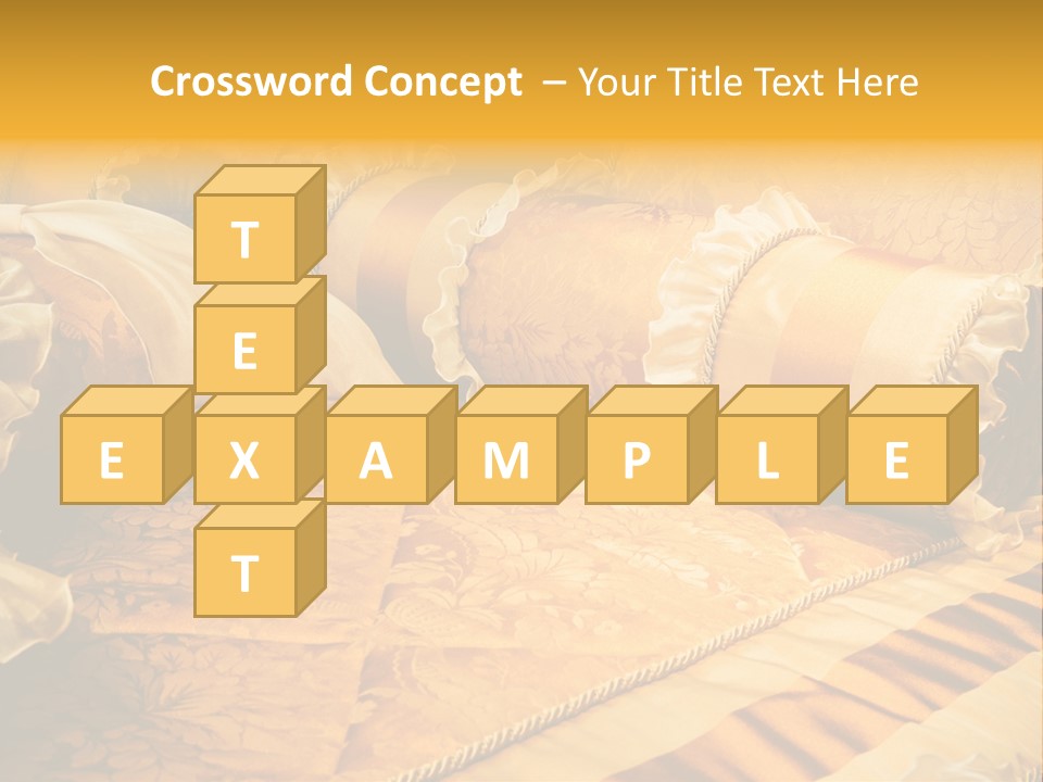 Beautiful Orange Pillows On The Beds Of Modern PowerPoint Template