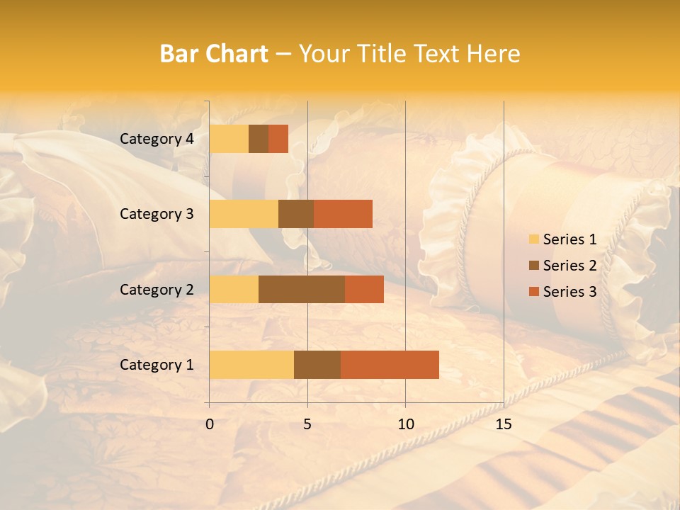 Beautiful Orange Pillows On The Beds Of Modern PowerPoint Template