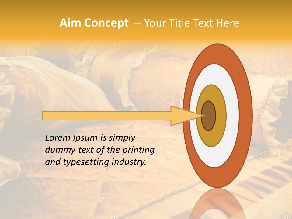 Beautiful Orange Pillows On The Beds Of Modern PowerPoint Template