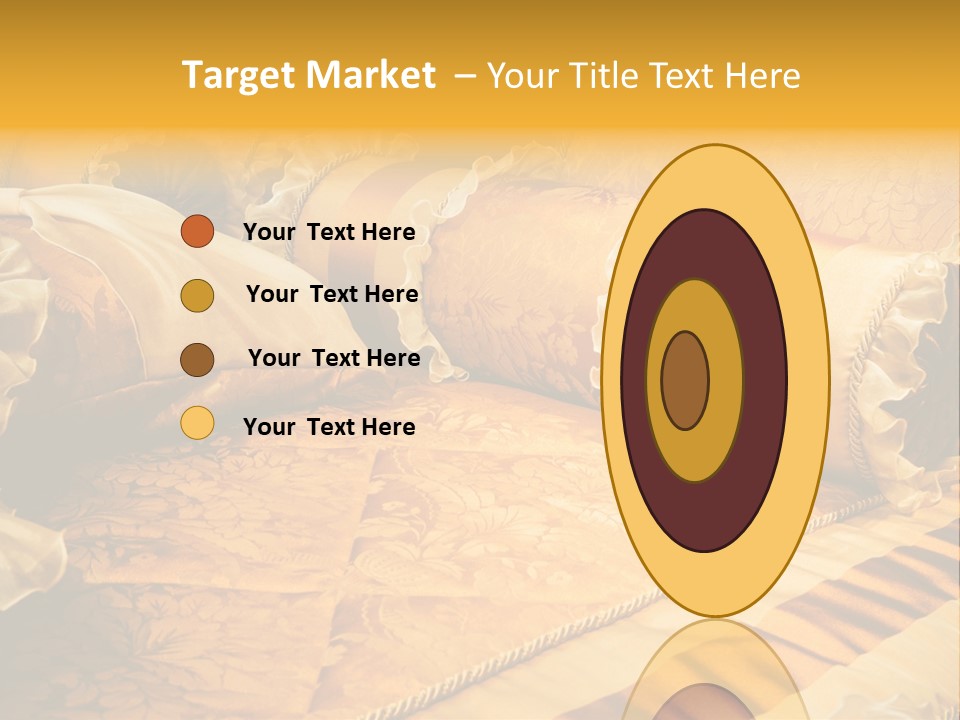 Beautiful Orange Pillows On The Beds Of Modern PowerPoint Template