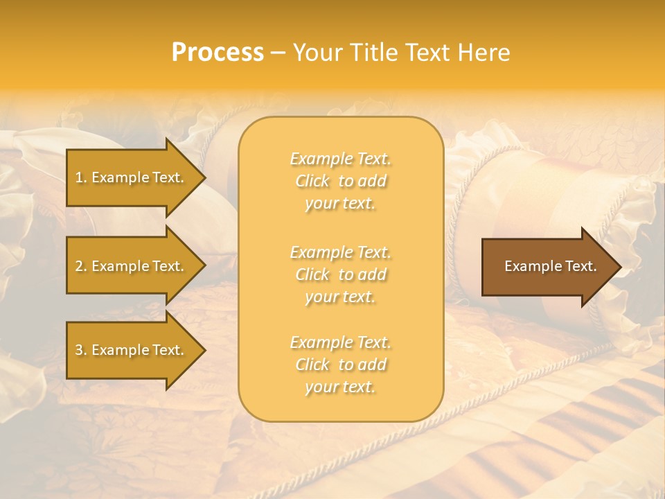 Beautiful Orange Pillows On The Beds Of Modern PowerPoint Template